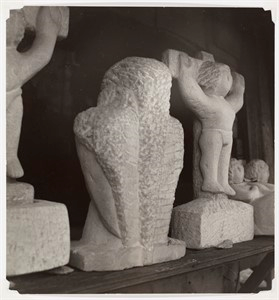 Sculpture, William Edmondson (Eleanor Roosevelt; Crucifix)