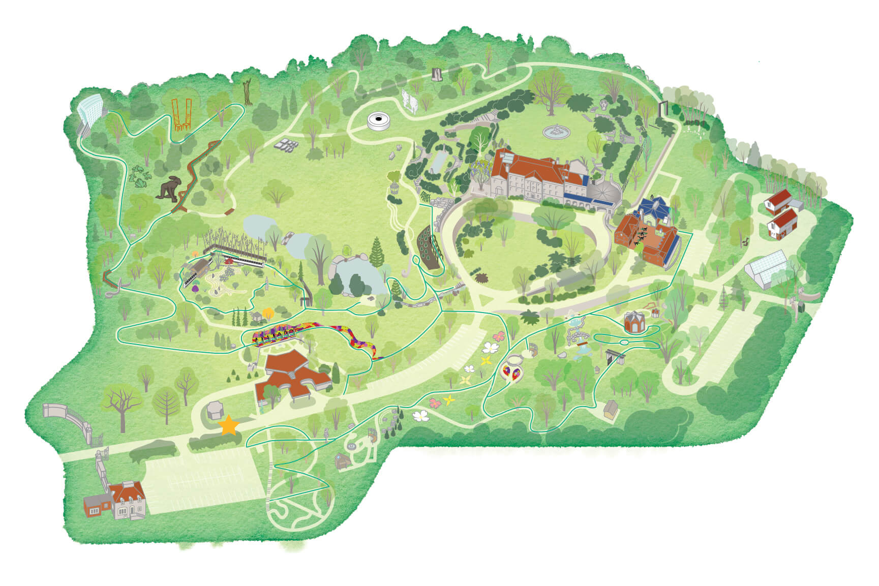 Cheekwood Campus Map star