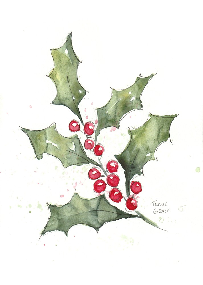 Holiday Watercolor Wall Art image