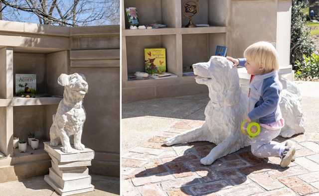Children's Garden-Dog Statues, March 2020