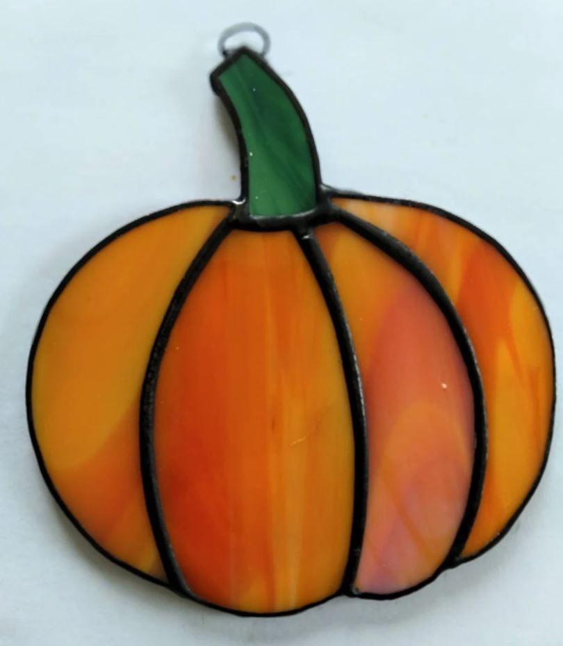 stained glass pumpkin